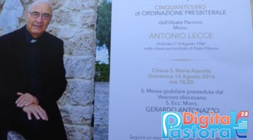 50° anniversario dell’ordinazione sacerdotale di mons. Antonio Lecce