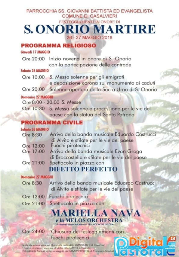 Sant'Onorio - Programma 2018