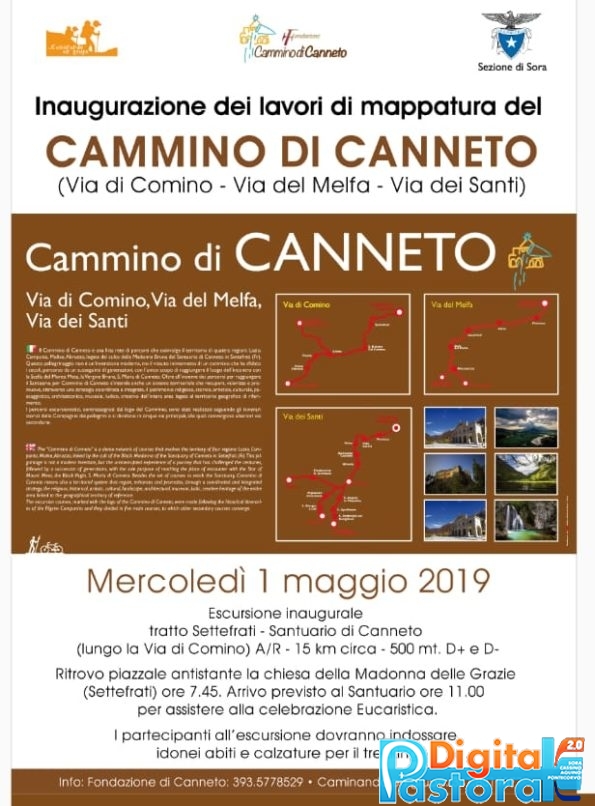 Locandina riapertura Santuario di Canneto 1 maggio 2019